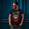 Wellcoda Aviator Fashion Cool Cat Mens T-shirt
