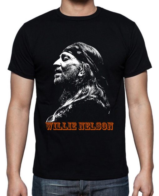 Willie Nelson American Singer Legend Men's black T-shirt