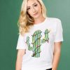 Christmas Cactus White Unisex T-Shirt