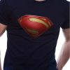 DC Comics Men's Superman Man Of Steel Textured Logo T-Shirt