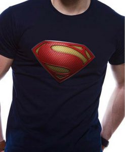 DC Comics Men's Superman Man Of Steel Textured Logo T-Shirt