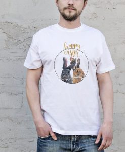 Happy Easter Text Graphic Tshirt