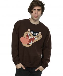 Looney Tunes Men's Tasmanian Devil Face Sweatshirt