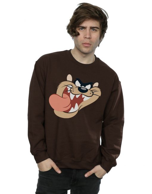 Looney Tunes Men's Tasmanian Devil Face Sweatshirt