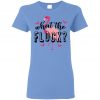 What the Flock Flamingo Think Summer Ladies Tee Shirt