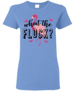 What the Flock Flamingo Think Summer Ladies Tee Shirt