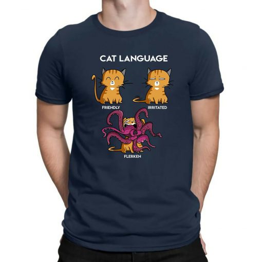 Cat Language Goose Friendly The Flerken End Game Cats Lovers Funny Men's T-Shirt