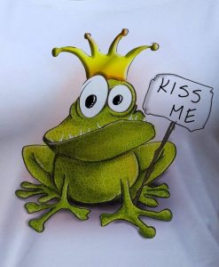 Funny Drawing Frog, Cotton Tee Shirt