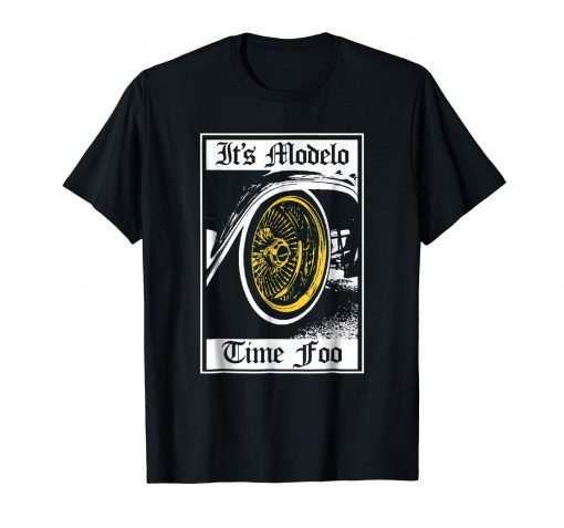It's Modelo Time Foo With Rim Black T-Shirt