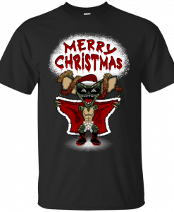 Merry Christmas Gremlins Comedy Horror Black T-shirt