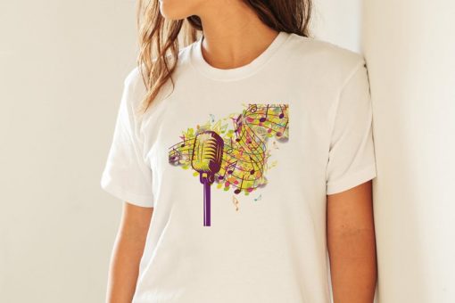 Microphone Singer Tee Gift Unisex Man Woman Ladies T-shirt