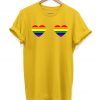 Rainbow Heart Titties - Slogan Hipster - Unisex T-shirt