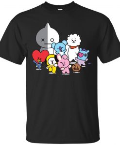 Witch Army Shooky K-Pop BT21 Lovers Short Sleeve Black T-Shirt