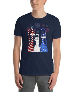 4th Of July Cat Red White Blue Cats Shirt