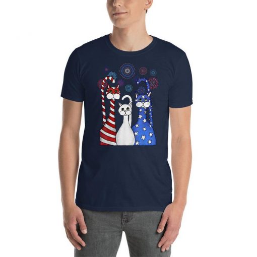 4th Of July Cat Red White Blue Cats Shirt