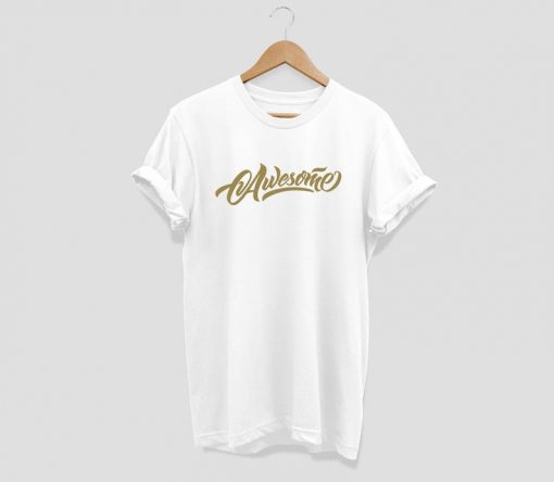 Awesome Gold logo T-shirt