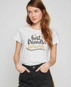 Best Friends Forever Stylist Text T-Shirt