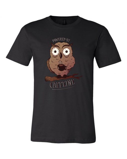 Caffine Owl Graphic Unisex T-Shirts