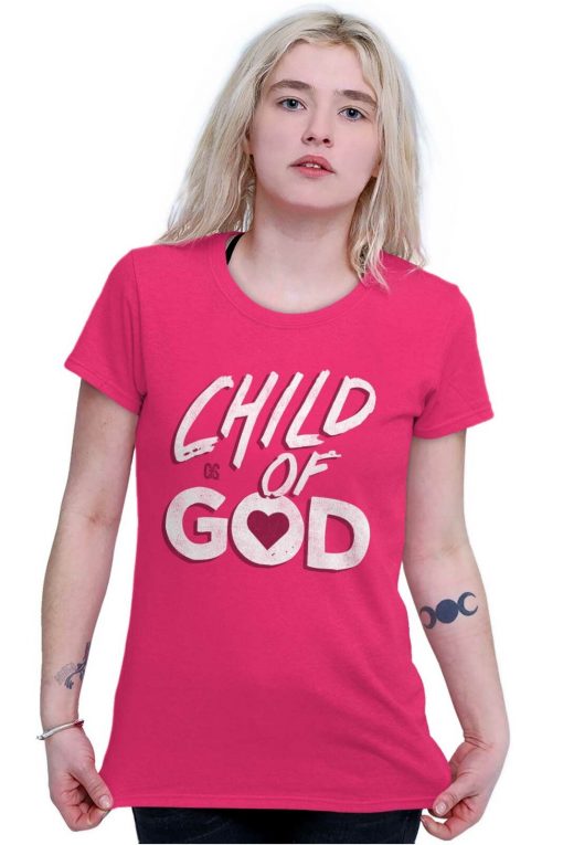 Child Of God Religious Christian Strong Jesus Christ Lord Ladies T Shirt