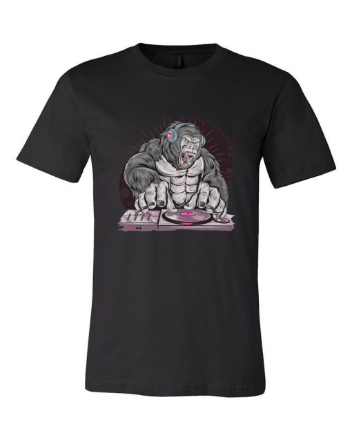 Gorilla Dj Graphic Unisex T-Shirts