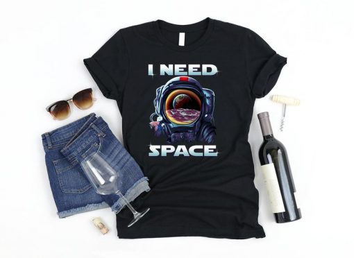 I need Space Astronaut on Moon with Earth Reflection t shirt