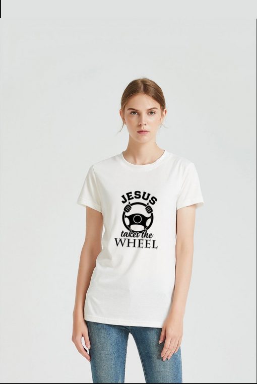 Jesus takes the wheel T-shirts