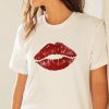 Red Lips Print T-shirt