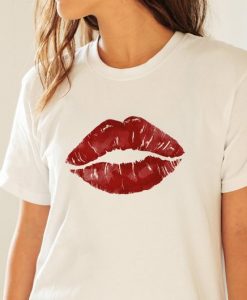 Red Lips Print T-shirt