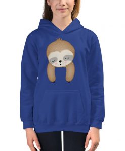 Sleeping Sloth Kids Unisex Hoodie