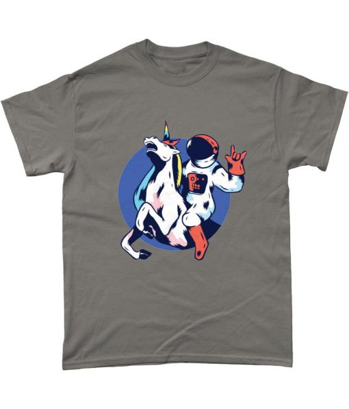 Astronaut Riding Unicorn Space T Shirt