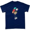 Astronaut With Planet Balloons Space Tshirt