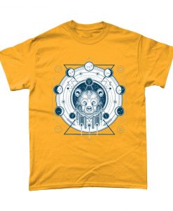 Bear Sacred Geometry Moon T Shirt