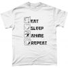 Eat Sleep Anime Repeat Graphic T Shirt