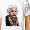 Einstein wearing the Doctor's Scarf Men’s & Women’s Tees shirt