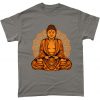 Golden Buddha Spiritual Statue Graphic T Shirt