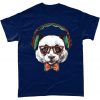 Hipster Panda With Headphones T Shirt