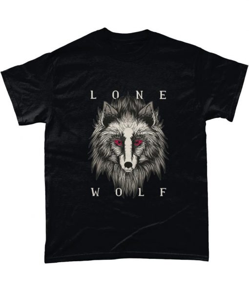 Lone Wolf Red Eye Wolf Tshirt