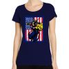 My Hero Academia All Might American Flag Smash Women's High Quality T-Shirt