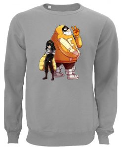 My Hero Academia Fat Gum And Eraserhead Unisex Gray Sweater