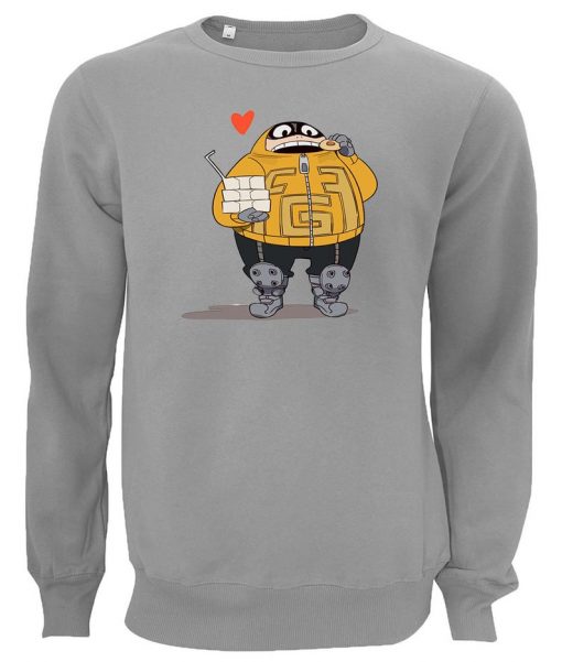 My Hero Academia Hero Fat Gum Donut Printed Unisex Gray Sweater