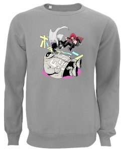 My Hero Academia Team Fat Gum Rough Art Printed Unisex Gray Sweater