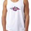 Peace Dove Sign Hippie Art Men's Cotton Trendy Printed White Tank Top