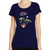 Psychedelic Shrooms Magic Mushrooms Cluster Sketch Women's High Quality T-Shirt