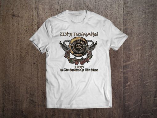 WHITESNAKE In The Shadow Of The Blues Men White T-shirt