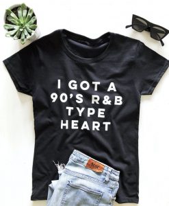 I got 90's R&B type heart T-shirt