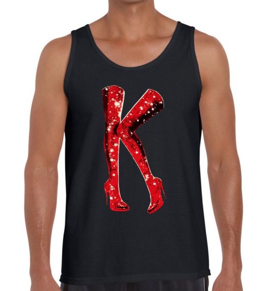 Kinky Red Boots Rough Painted Graphic Tank Top