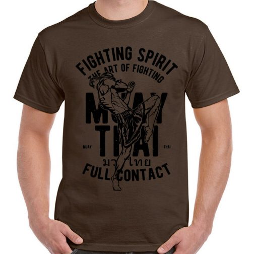 Muay Thai Full Contact Mens Martial Arts T-Shirt