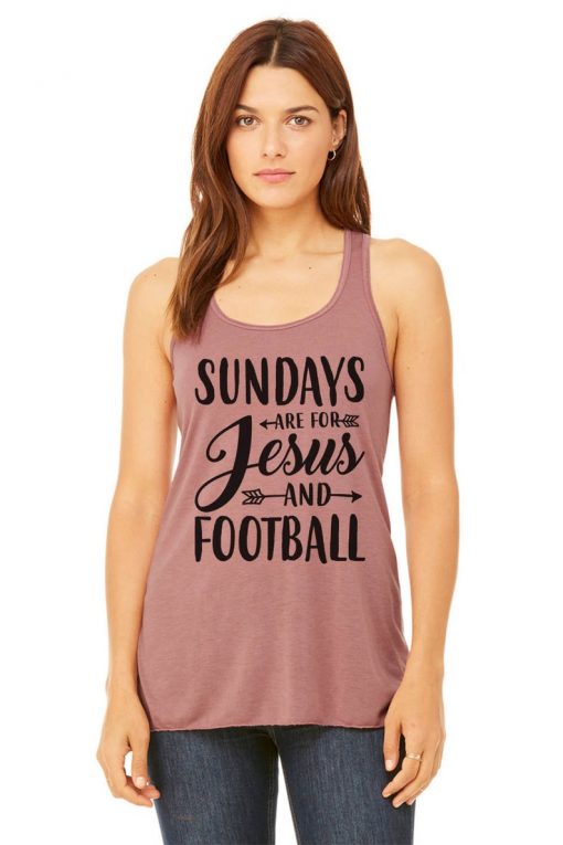 Sundays-Are-For-Jesus-And-Football-tank-top