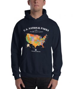 US National Parks Map Hoodie