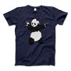 Banksy Pandamonium Armed Panda Artwork T-Shirt